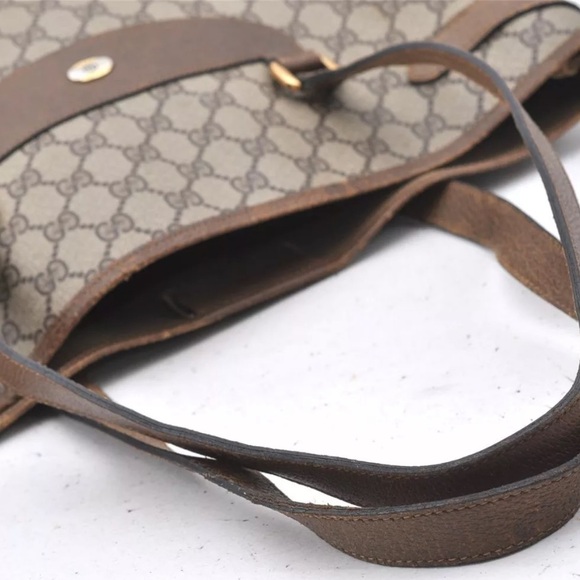 AUTH GUCCI Vintage Gucci GG Monogram Large Shoulder Bag Tote - Picture 6 of 13